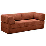 SCHLAFSOFA Cord Rostfarben  - Rostfarben, KONVENTIONELL, Textil/Metall (200/77/80cm) - Carryhome