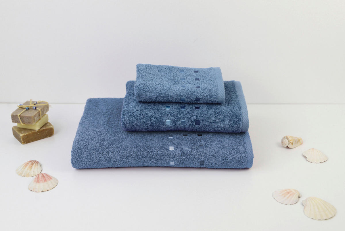 RUČNÍK, 50/100 cm, modrá - modrá, Konvenční, textil (50/100cm) - Esposa