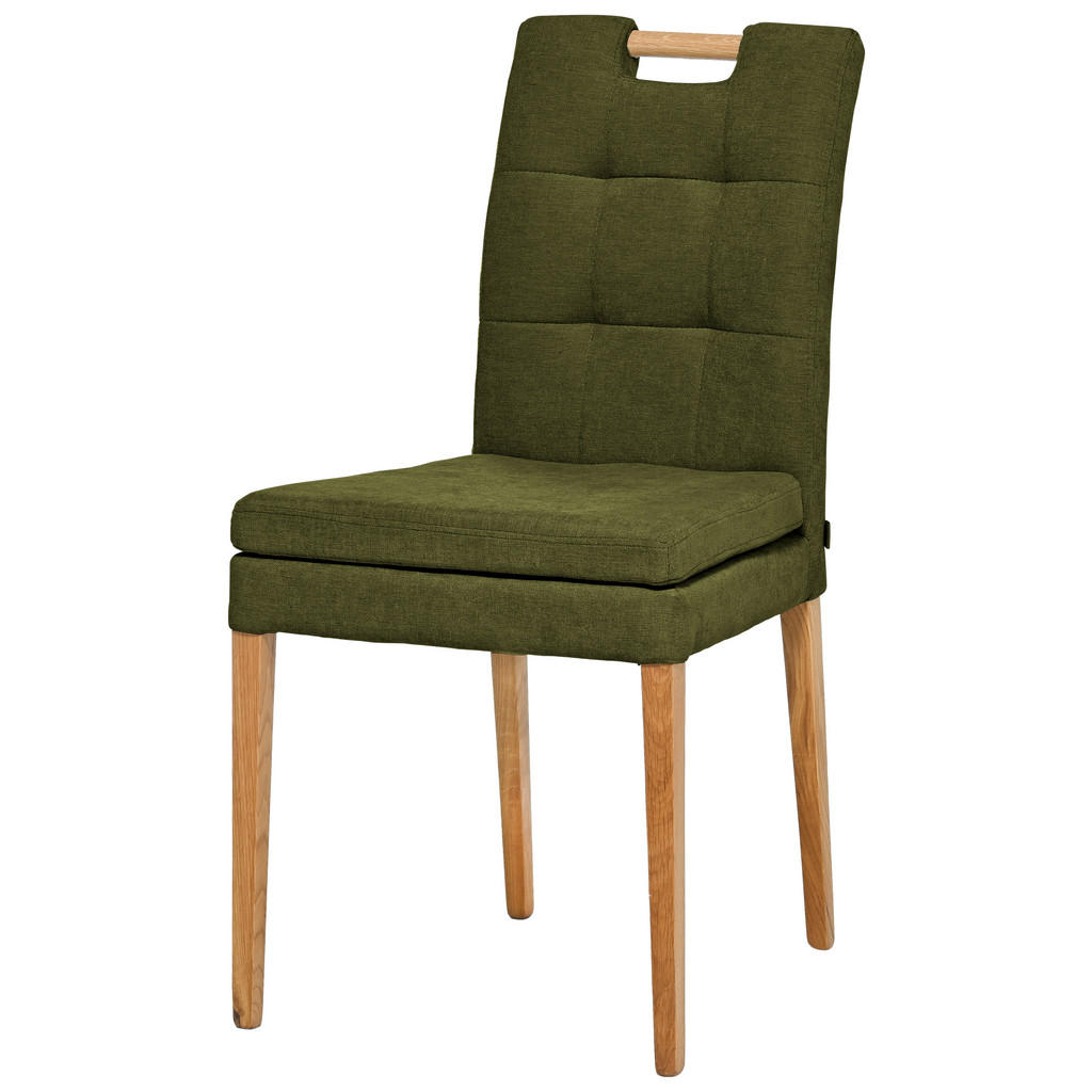 Thumbnail - Celina Home Stuhl, Grün, Eiche, Holz, Textil, Eiche, massiv, eckig, 47x91.5x59 cm, Fsc, Stoffauswahl, Esszimmer, Stühle,...