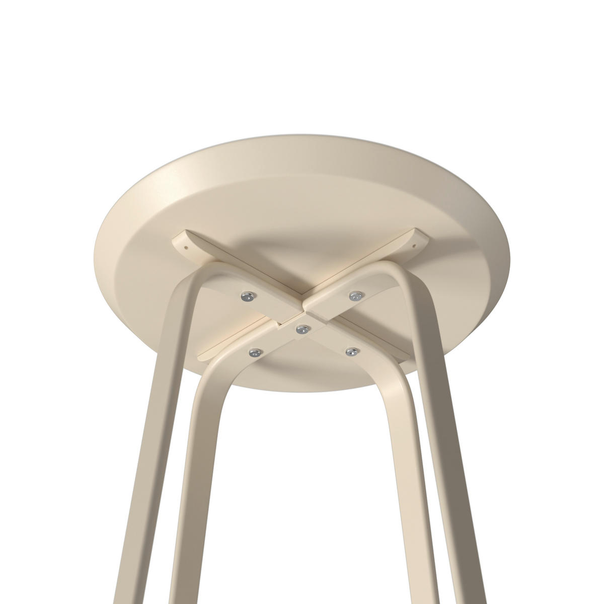 BEISTELLTISCH Metall 40/40/46 cm  - Beige, Design, Metall (40/40/46cm) - Ambia Garden