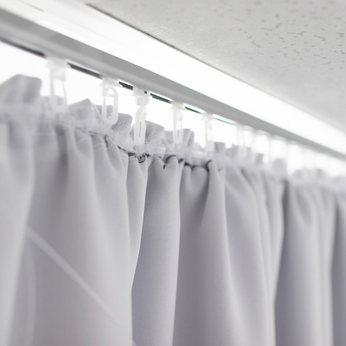 WÄRMESCHUTZVORHANG THERMOVORHANG Verdunkelung 140/245 cm   - Grauweiß, Basics, Textil (140/245cm)