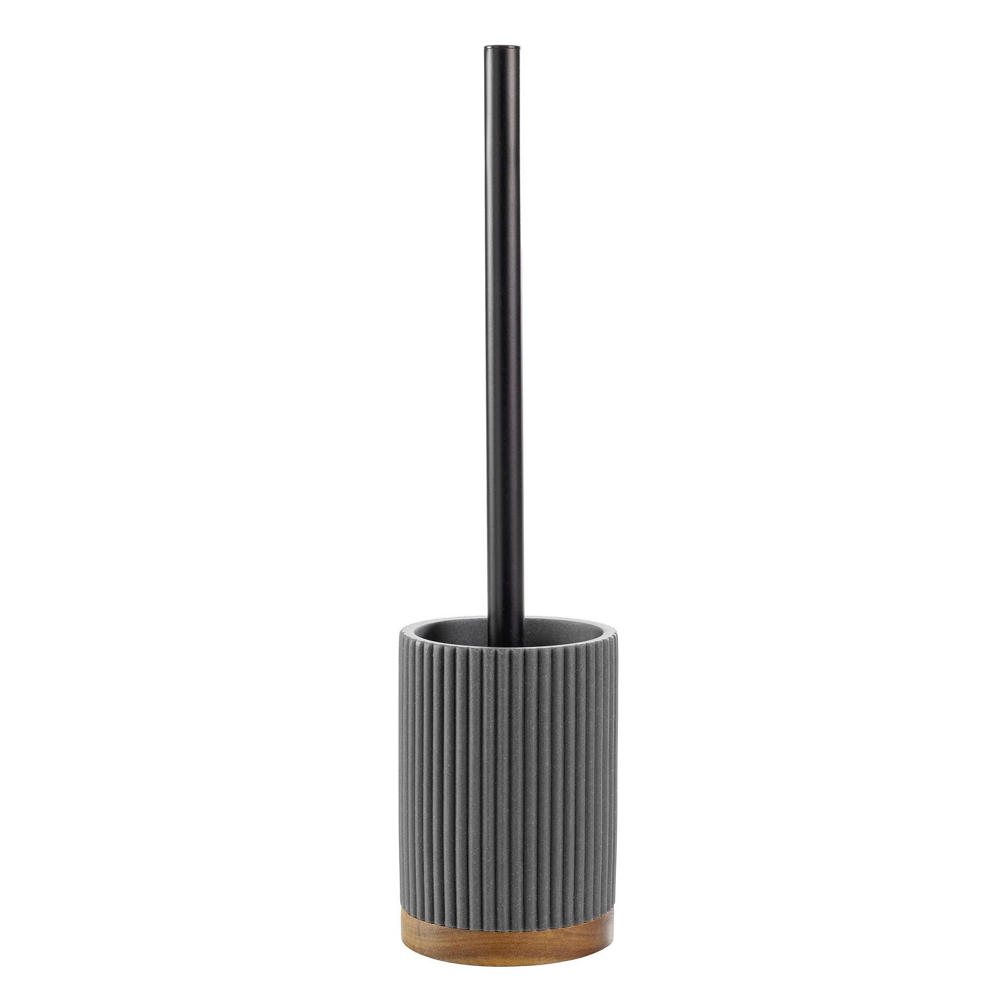 WC-GARNITURA S ŠČETKO - antracit, Basics, umetna masa (9.1/38.5cm) - Homeware