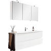 BADEZIMMER  in 121,2 cm  - Weiß Hochglanz/Weiß, Design, Glas/Holzwerkstoff (121,2cm) - Novel