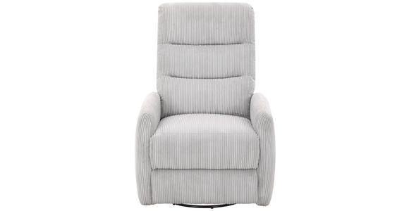 RELAXSESSEL Cord Relaxfunktion    - Hellgrau/Schwarz, Design, Textil/Metall (78/107/95cm) - Carryhome