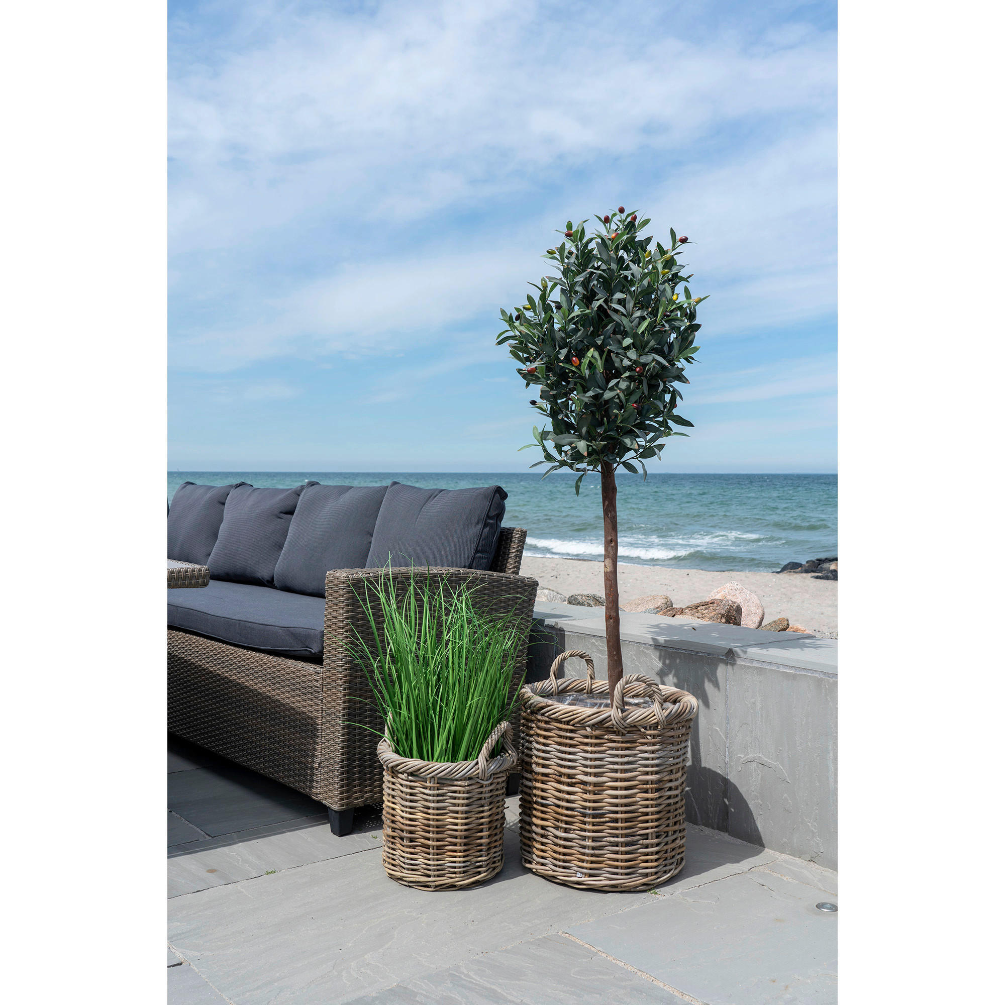 KORBSET - Klar/Braun, Basics, Holz/Kunststoff (40/48/40cm)
