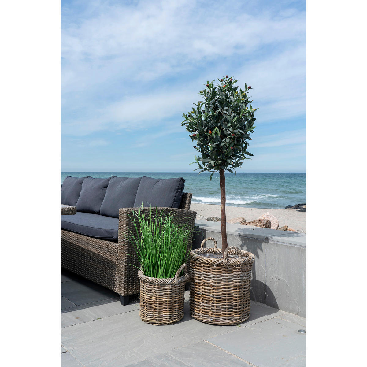 KORGSET - klar/brun, Basics, trä/plast (40/48/40cm) - Ambia Home