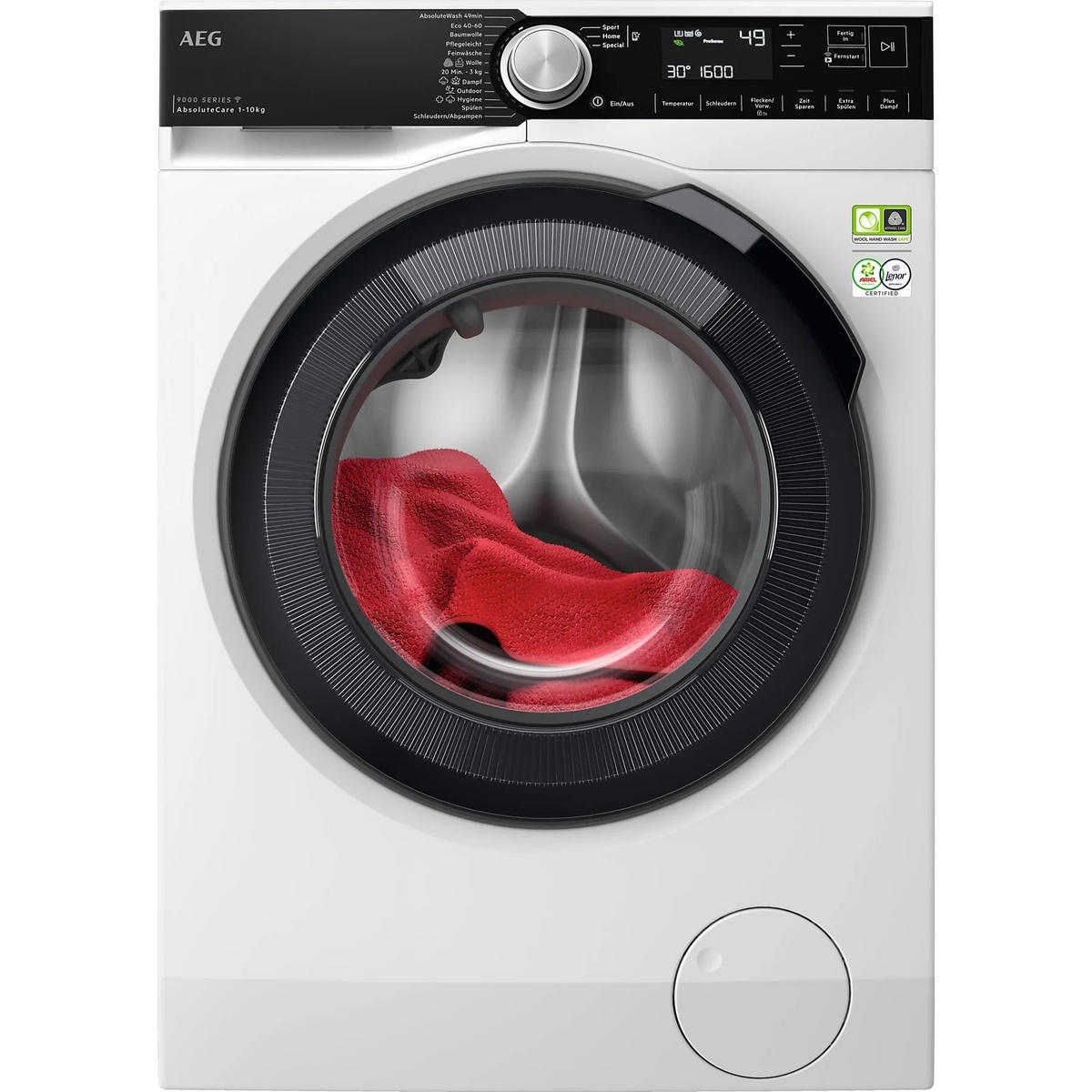 WASCHMASCHINE LR9W80600   - Schwarz/Weiß, Basics, Metall (59,6/84,7/57,7cm) - AEG