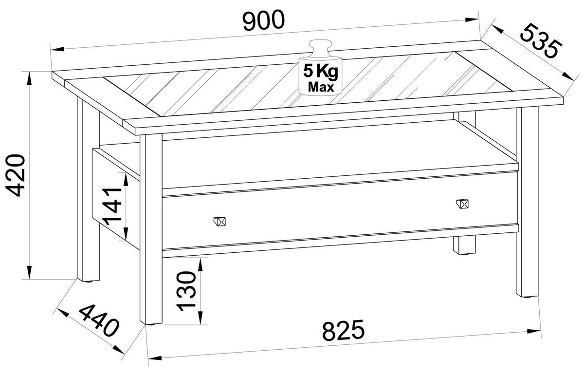 COUCHTISCH in Glas, Holzwerkstoff  - Honigeiche/Schwarz, Lifestyle, Glas/Holzwerkstoff (90/42/54cm) - MID.YOU