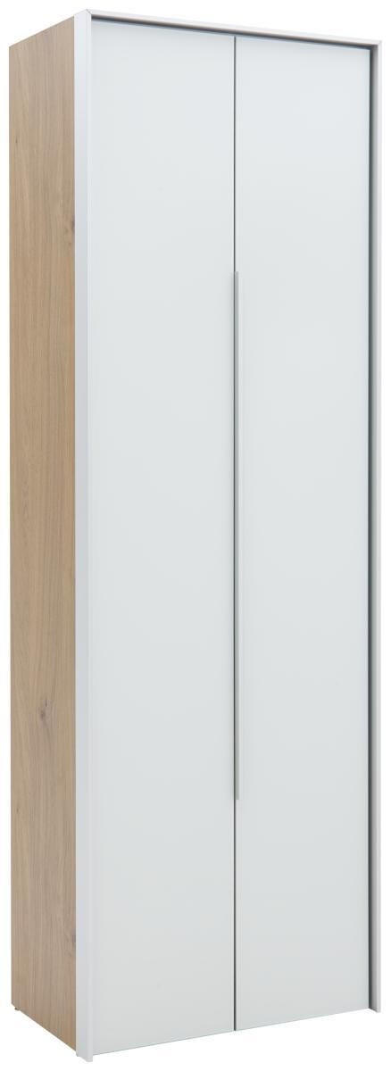 GARDEROBENSCHRANK 63/189/38 cm  - Eichefarben/Alufarben, Design, Glas/Holzwerkstoff (63/189/38cm) - Dieter Knoll