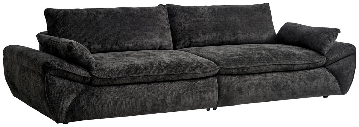 BIG SOFFA i struktur svart  - svart, Klassisk, textil/plast (302/80/120cm) - MID.YOU
