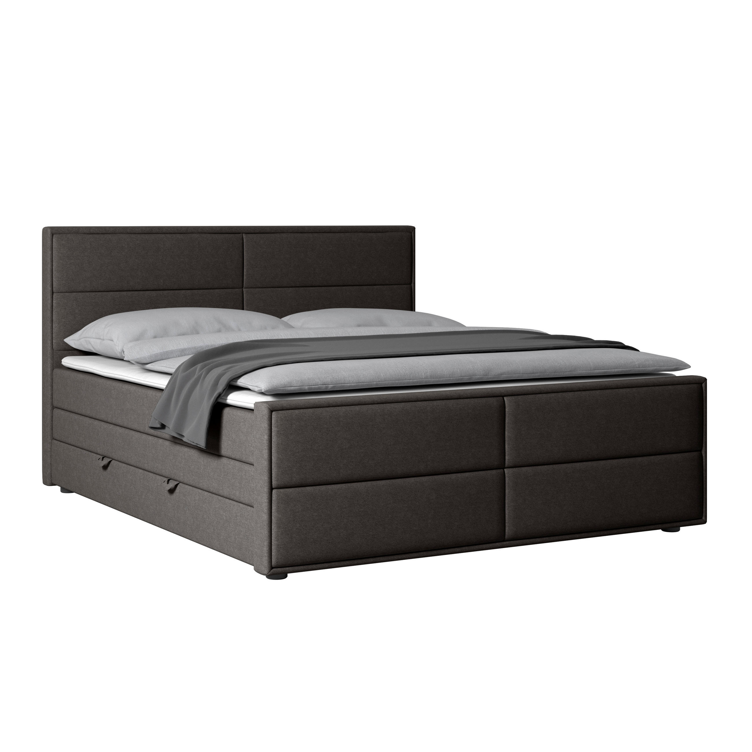 MID.YOU POSTEL BOXSPRING, 180/200 cm, dřevo, kov, plast, textil, antracitová