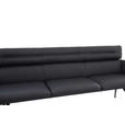 SITZBANK 220/91/70 cm  in Schwarz  - Schwarz, Design, Leder/Metall (220/91/70cm) - Dieter Knoll