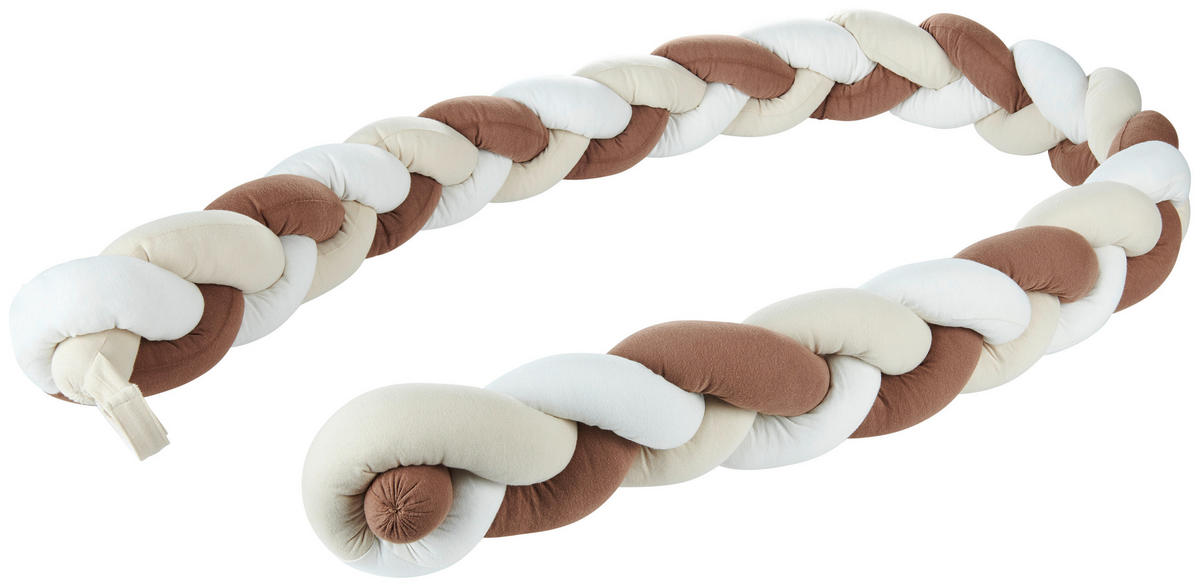 VALJKASTA OGRADICA ZA KREVETAC   - bež/kapućino, Osnovno, tekstil (15/200cm) - Patinio