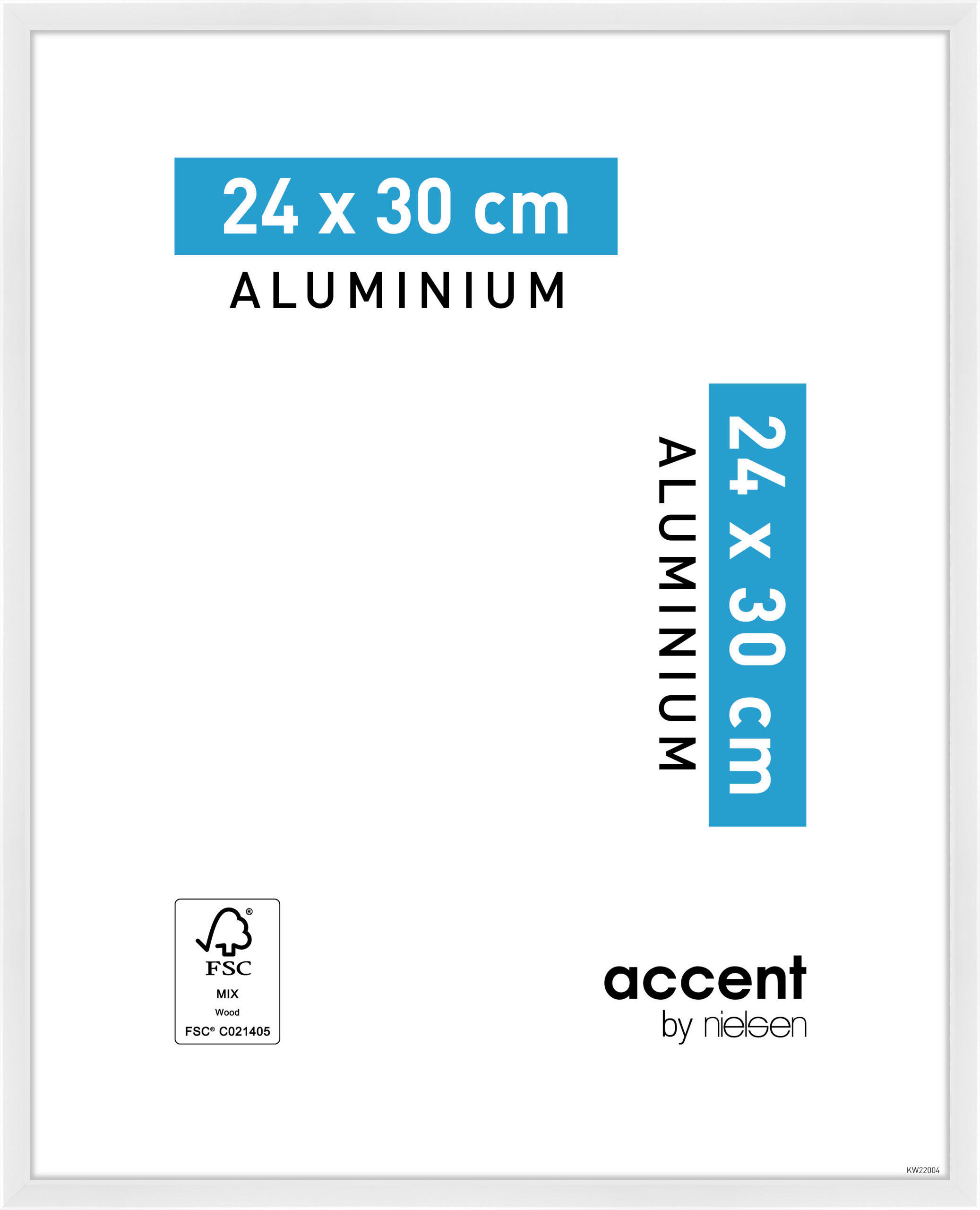 BILDERRAHMEN - Weiß, Basics, Glas/Metall (24/30cm) - Nielsen