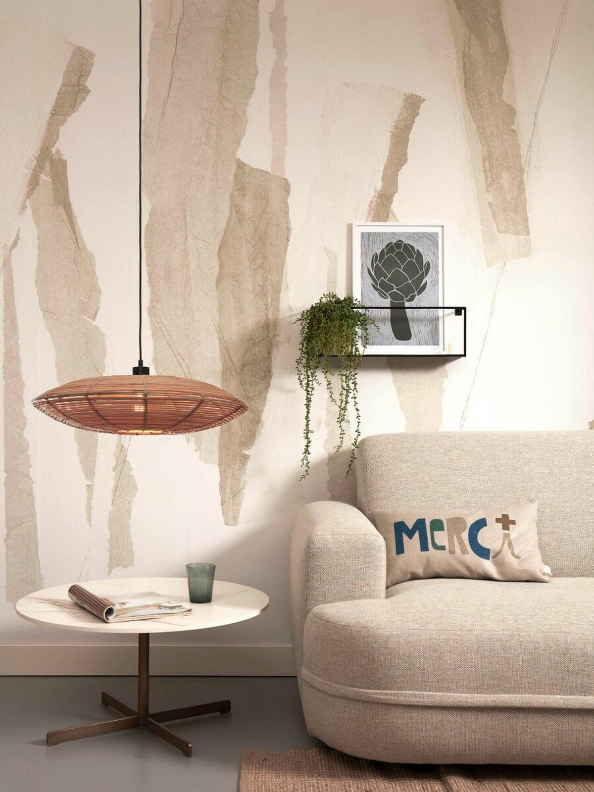 HÄNGELEUCHTE GOOD&MOJO 55/55/14 cm   - Naturfarben, Trend, Holz (55/55/14cm) - Good & Mojo