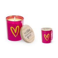 DUFTKERZE  - Pink, Basics, Glas (7/8,5/7cm)