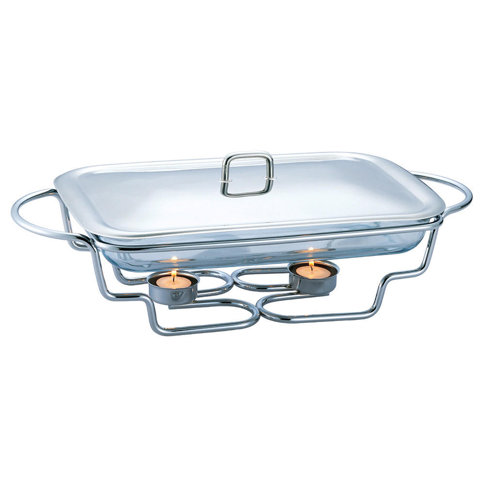 GRIJAČ ZA JELA/CHAFING-DISH - boje oplemenjenog čelika, Basics, staklo/metal (52/14/27cm) - Berlinger Haus