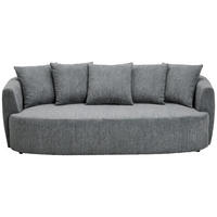 SCHLAFSOFA  mit Stoffauswahl, Liegefunktion, Schlafen auf Sitzhöhe, Rücken echt Chenille Dunkelgrau  - Dunkelgrau/Schwarz, KONVENTIONELL, Kunststoff/Textil (238/74/107cm) - Carryhome