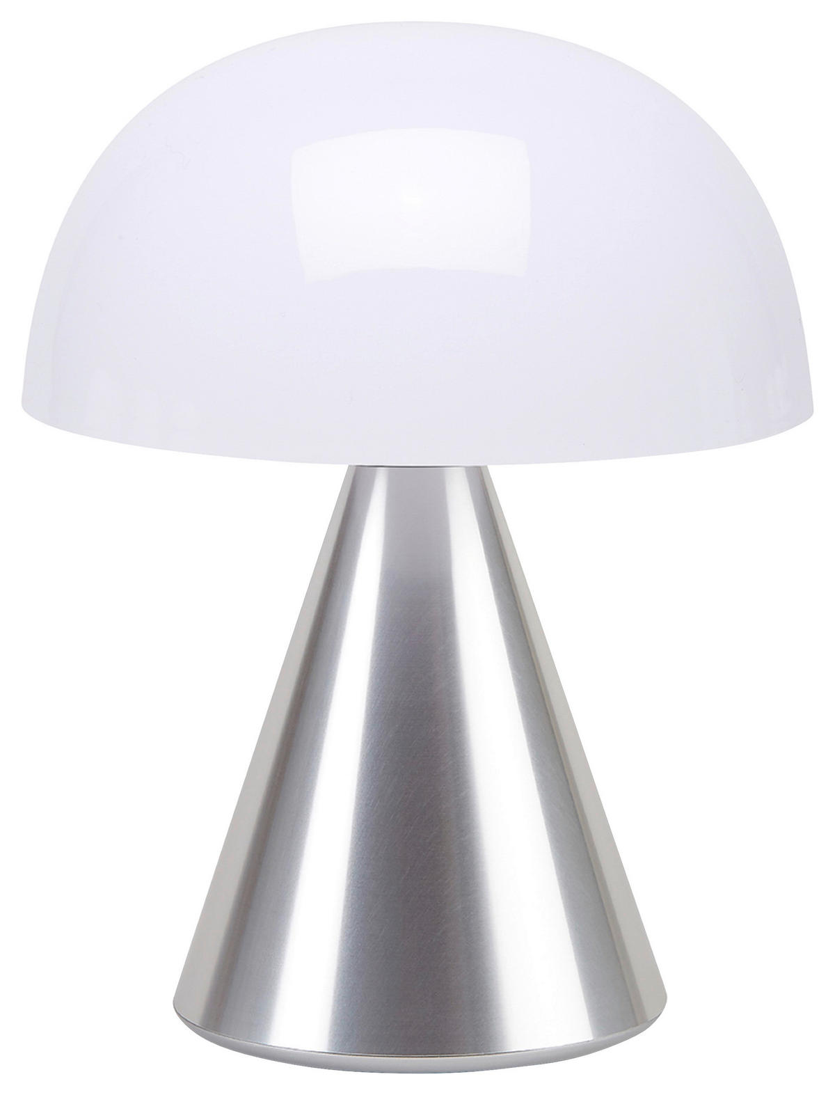 AKKU-TISCHLEUCHTE 14/17/14 cm   - Alufarben, Design, Kunststoff/Metall (14/17/14cm)