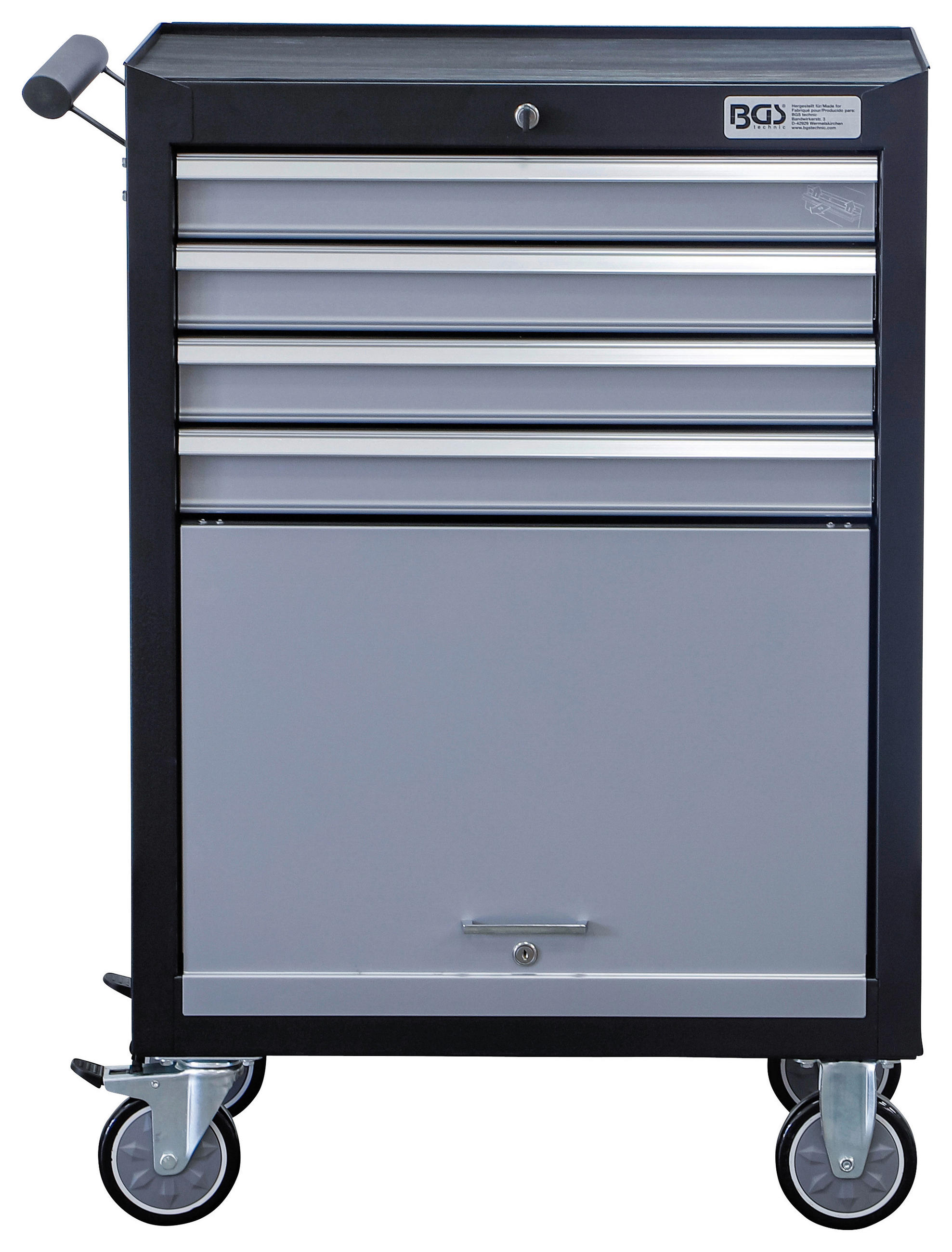 XXXLutz Werkstattwagen Grau, Schwarz 68x101.4x45.8 cm