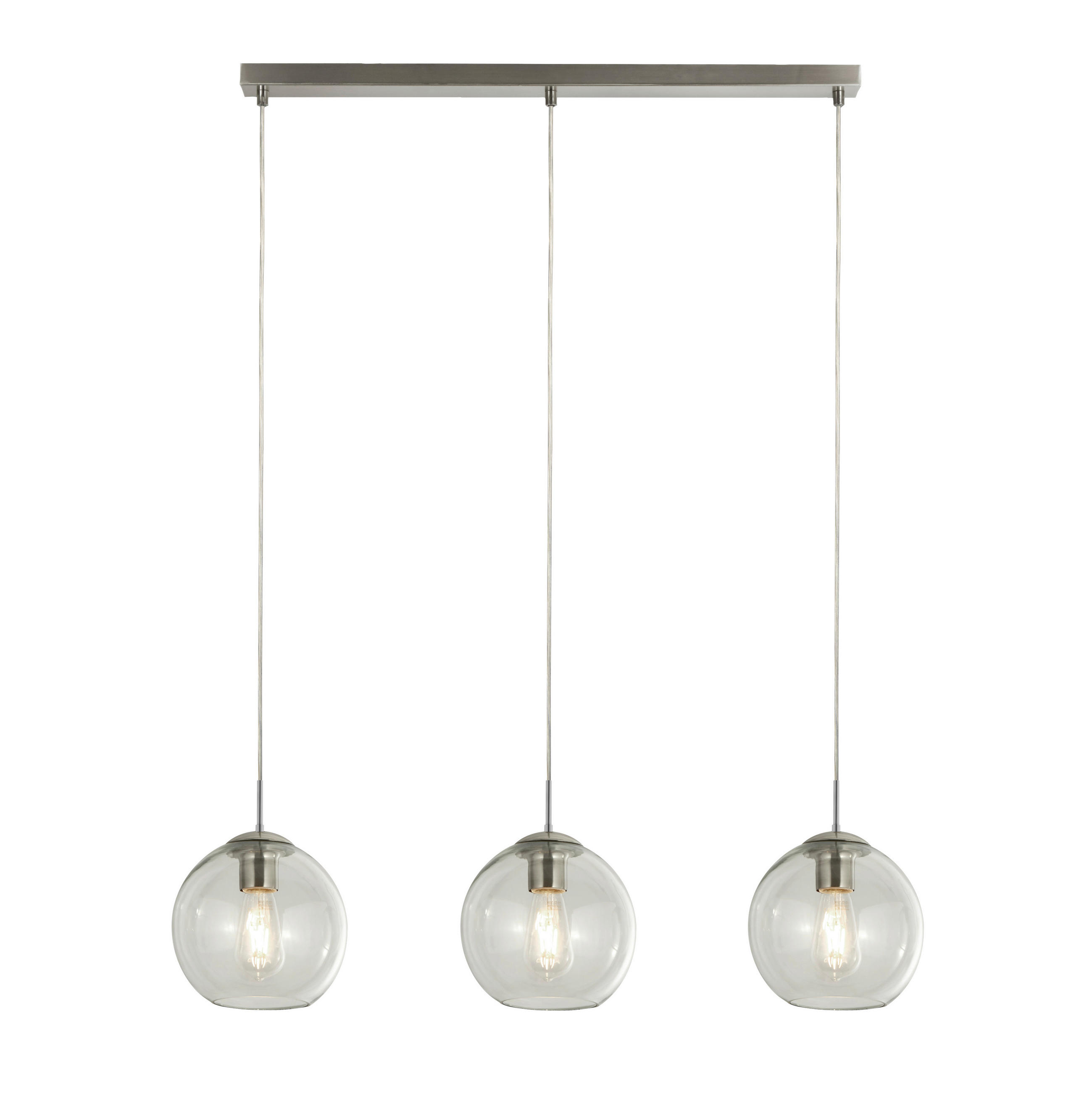 HÄNGELEUCHTE Balls 86/20/150 cm   - Chromfarben, KONVENTIONELL, Glas/Metall (86/20/150cm)