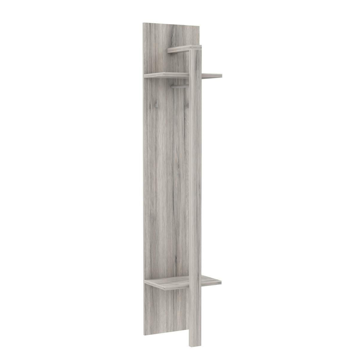 GARDEROBNI PANEL boje hrasta metal, plastika, drvni materijal - boje hrasta, Konvencionalno, drvni materijal/metal (40/198,4/38,5cm) - Carryhome