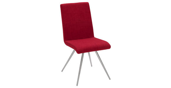 STUHL in Metall, Textil Rot - Rot, Design, Textil/Metall (46/93/55cm) - Dieter Knoll