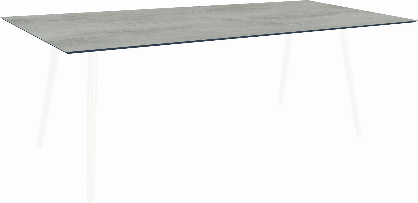 GARTENTISCH Kunststoff Grau rechteckig  - Weiß/Grau, MODERN, Kunststoff/Metall (220/100/75cm) - Stern