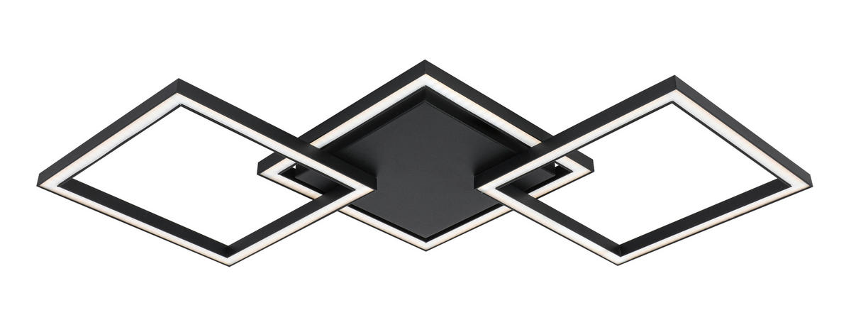 LED PLAFONJERA  - bela/crna, Trendi, metal/plastika (63/27,5/4,7cm) - Novel