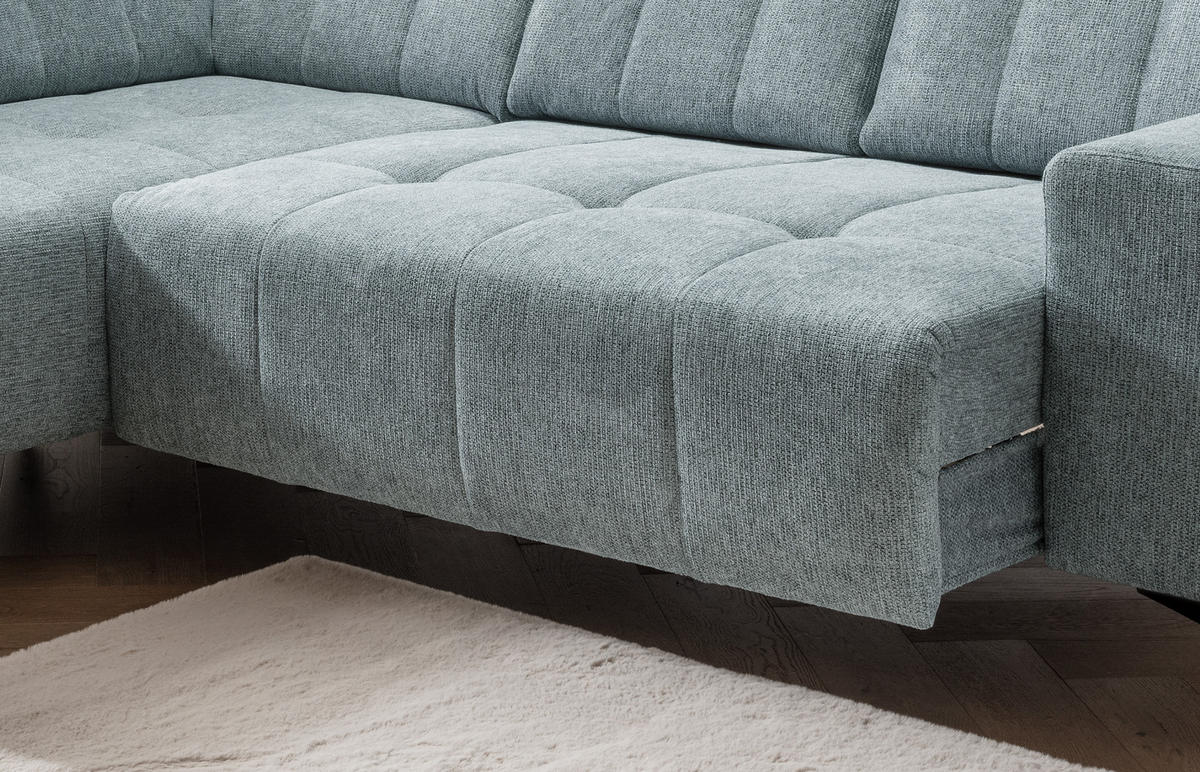 CloseUp von Livetastic ECKSOFA Mintgrün Chenille.