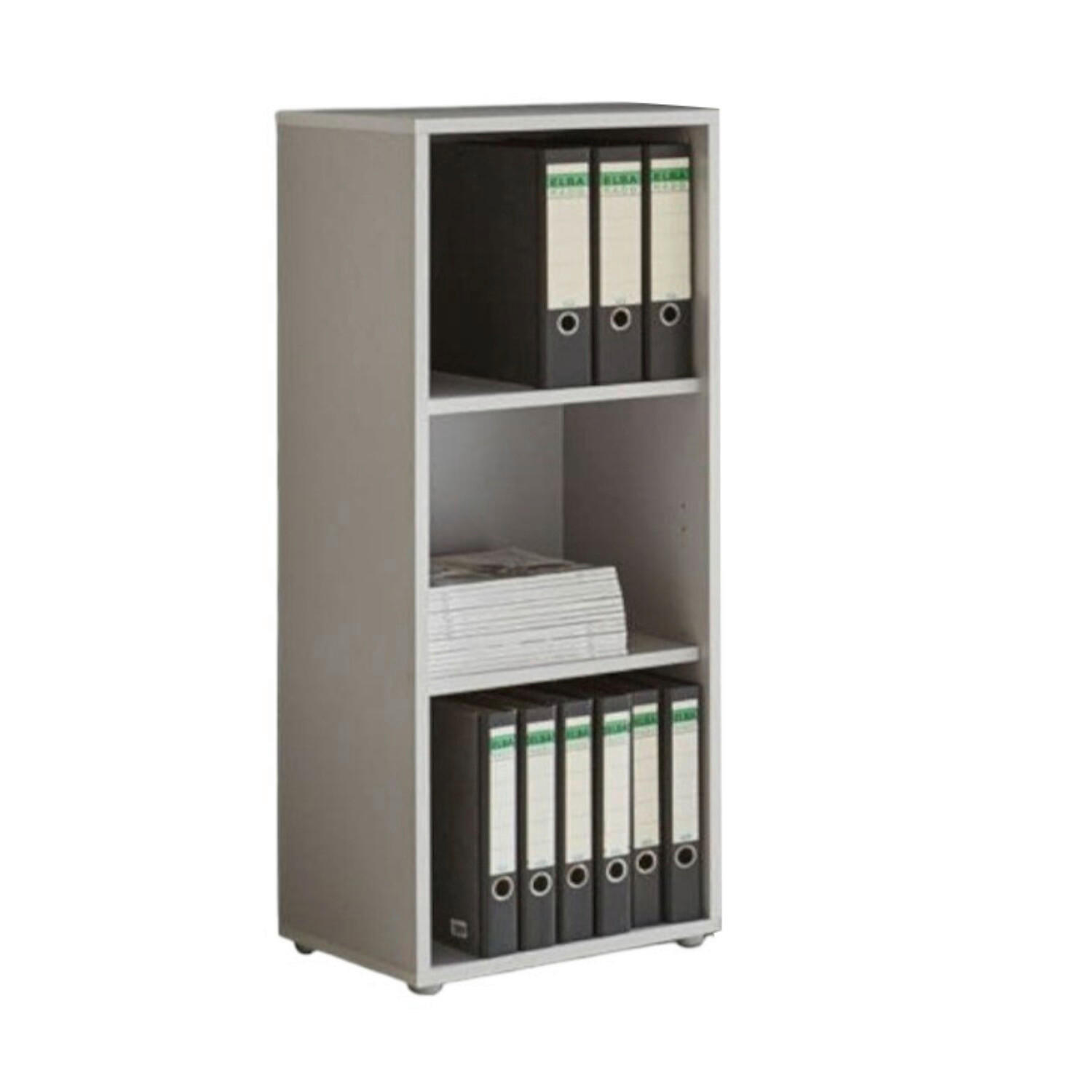 REGÁL NA DOKUMENTY, šedá, 44,1/113,6/33 cm - šedá/barvy stříbra, Moderní, kompozitní dřevo (44,1/113,6/33cm) - MID.YOU