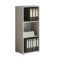 AKTENREGAL Grau  - Silberfarben/Grau, MODERN, Holzwerkstoff (44,1/113,6/33cm) - MID.YOU