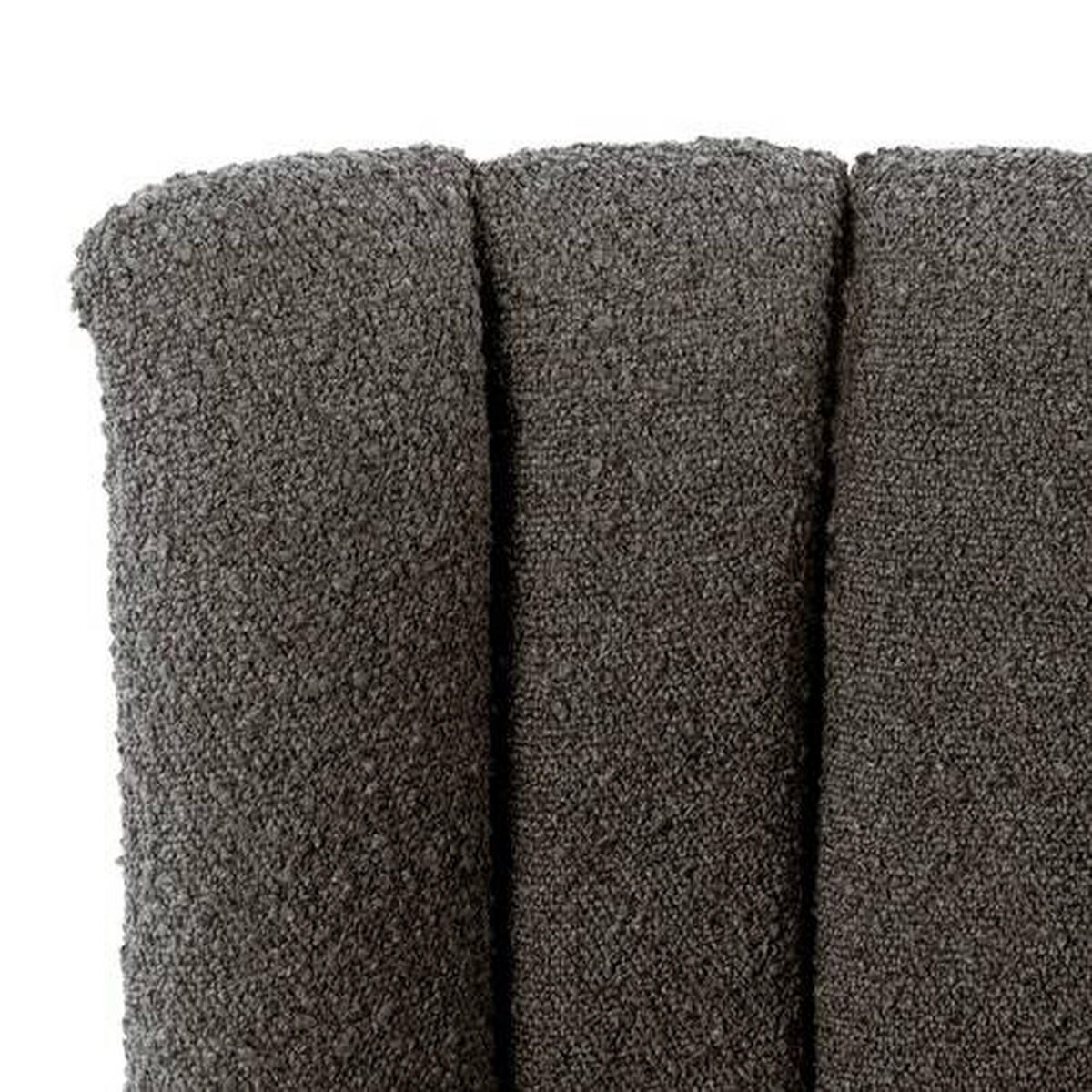 STUHL  in Eisen Bouclé Metall, Textil  - Schwarz/Grau, LIFESTYLE, Textil/Metall (53/77/53cm) - home24