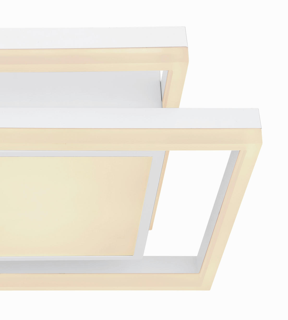 LED-TAKLAMPA 22 W 41,5/41,5/10,5 cm  - vit/opal, Basics, metall/plast (41,5/41,5/10,5cm) - Globo