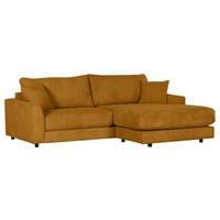 ECKSOFA in Cord Bernsteinfarben  - Bernsteinfarben/Schwarz, Design, Kunststoff/Textil (240/175cm) - Landscape
