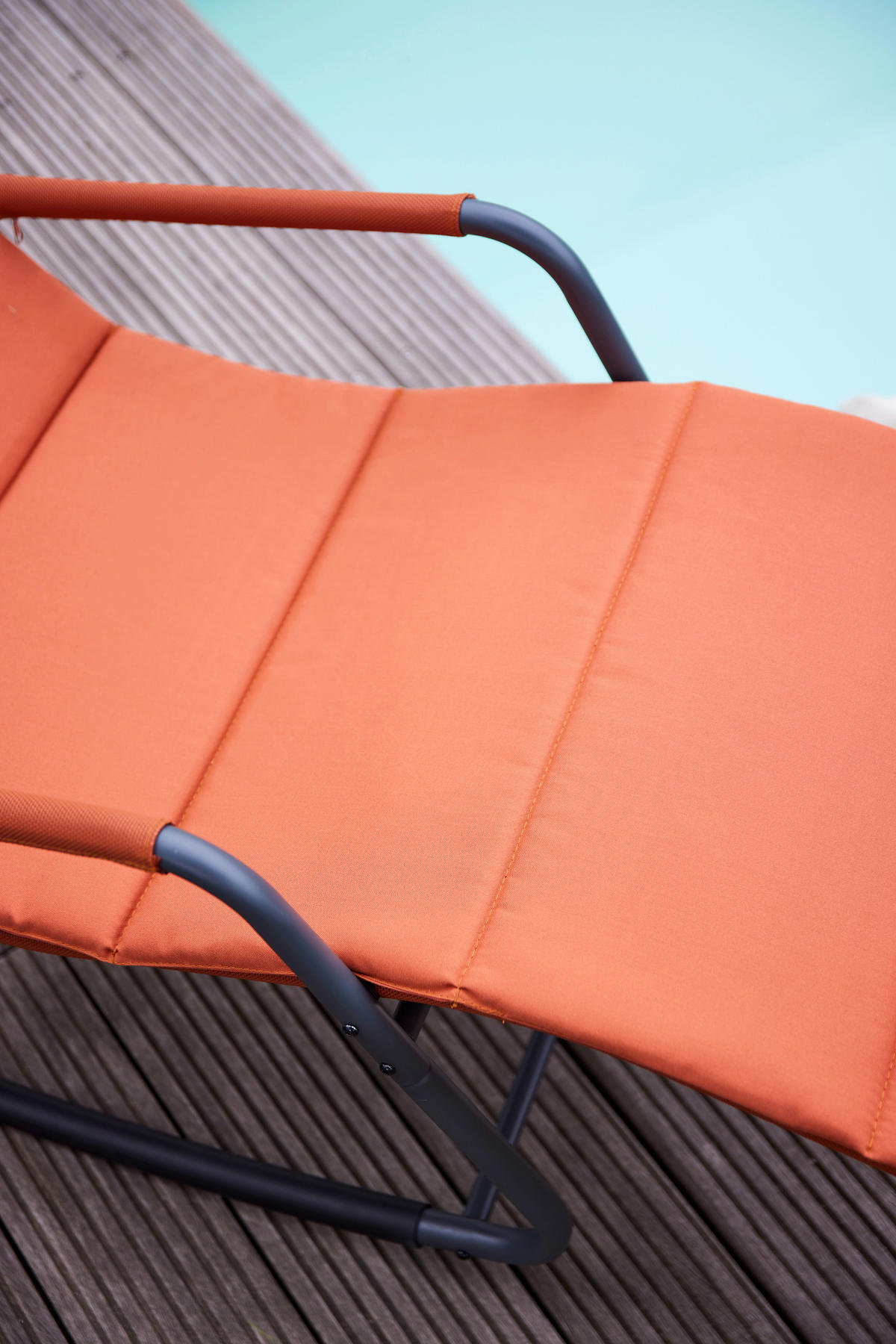 GARTEN-RELAXLIEGE 57/81/143 cm  - Orange, KONVENTIONELL, Textil/Metall (57/81/143cm) - Siena Garden