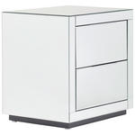NACHTSCHRANK 50,3/51,5/40 cm  - Silberfarben, LIFESTYLE, Glas/Holzwerkstoff (50,3/51,5/40cm) - Xora