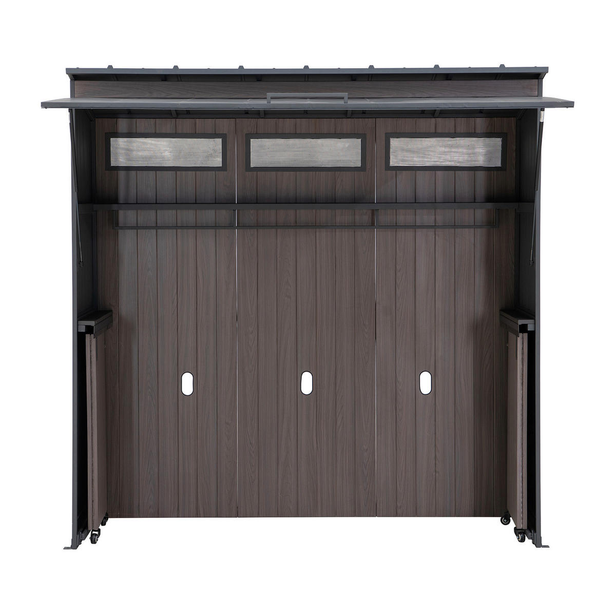 GARTENHAUS - Anthrazit/Dunkelbraun, Basics, Metall (220/226/94cm) - Modante