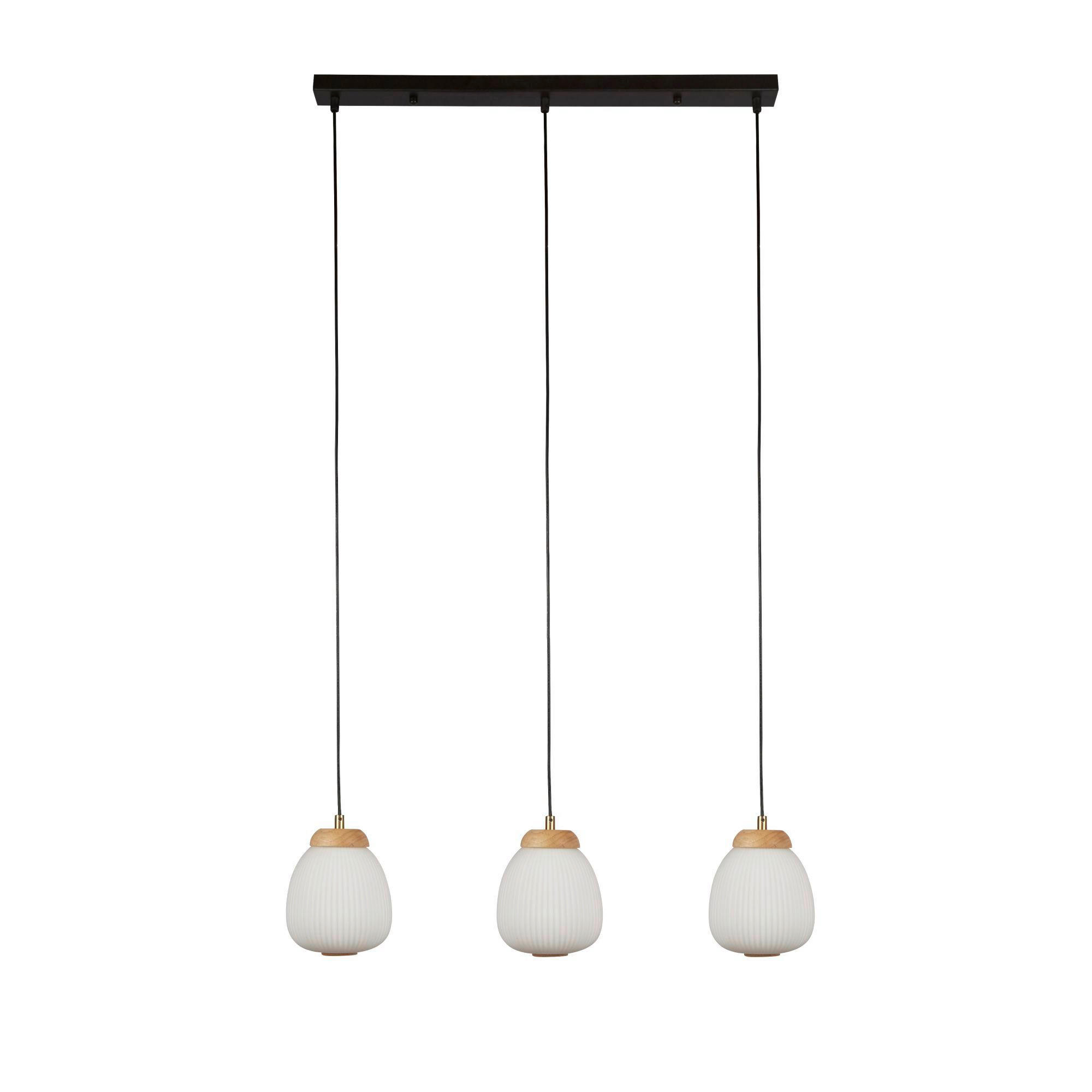 HÄNGELEUCHTE Ella 20/15/78,5 cm   - Schwarz/Weiß, Basics, Glas/Metall (20/15/78,5cm) - Searchlight