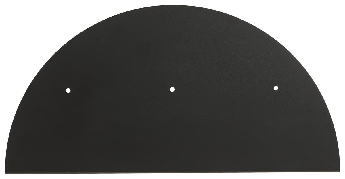 WANDBOARD Schwarz  - Schwarz, Design, Metall (40/20/40cm) - MID.YOU