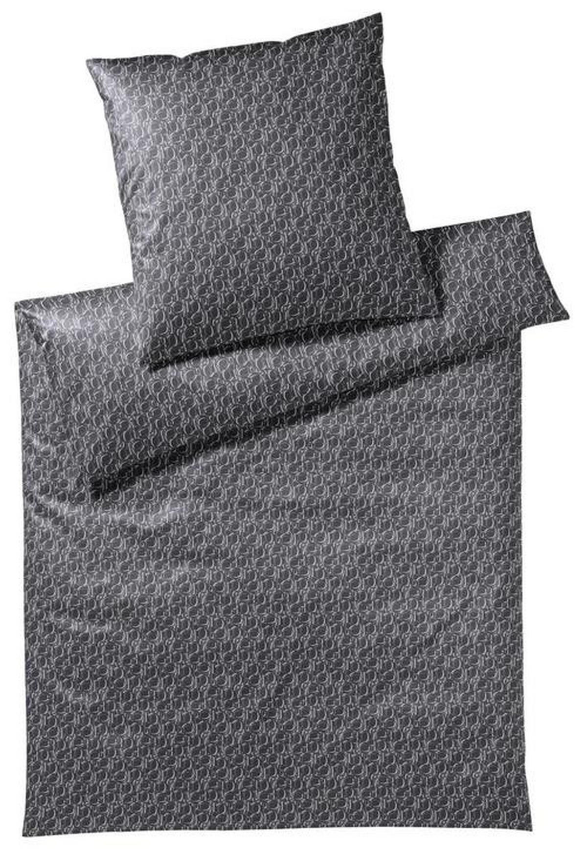 BETTWÄSCHE Makosatin 135/200 cm  - Graphitfarben, Design, Textil (135/200cm) - Joop!