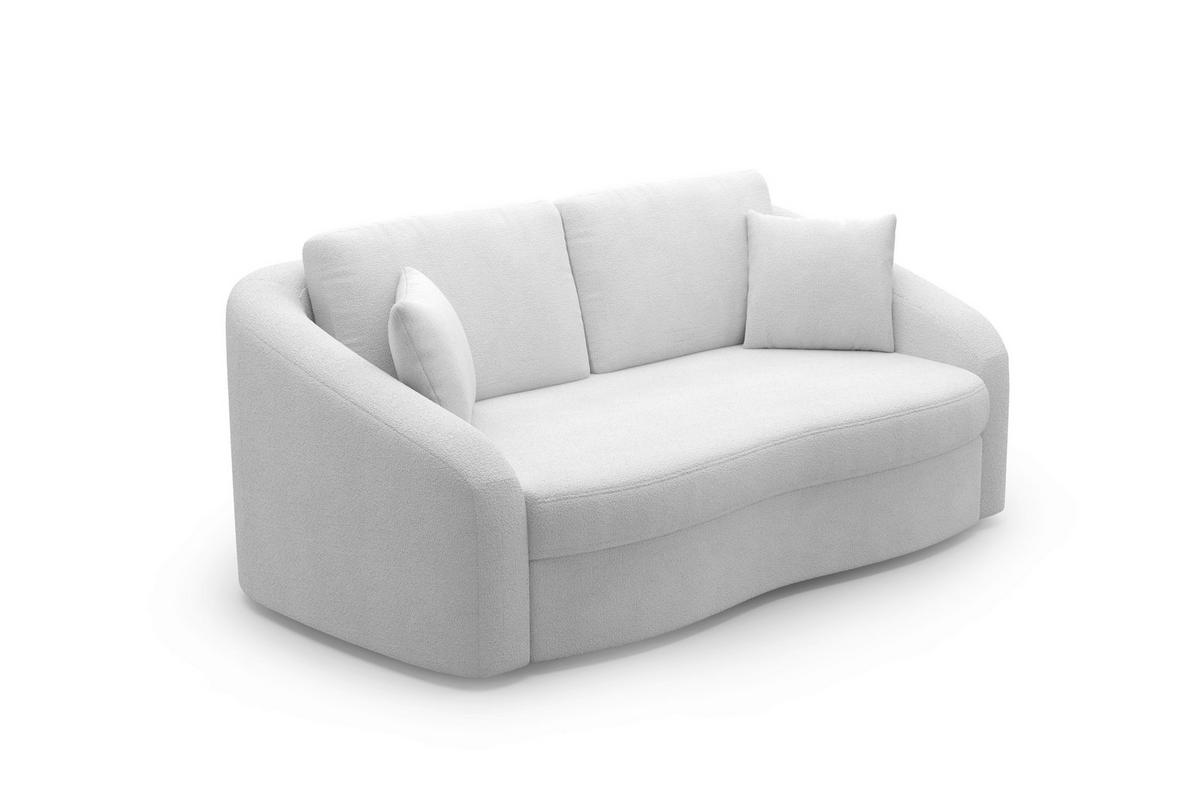 2,5-SITZER in Flachgewebe Silberfarben  - Silberfarben/Schwarz, Modern, Kunststoff/Textil (196/88/107cm) - Sit & More