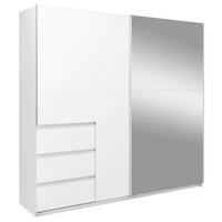 SCHIEBETÜRENSCHRANK 215/205/61,5 cm 2-türig  - Weiß, MODERN, Holzwerkstoff/Metall (215/205/61,5cm) - MID.YOU