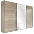 SCHWEBETÜRENSCHRANK 3 -türig Eichefarben - Eichefarben/Alufarben, Design, Glas/Holzwerkstoff (270/210/65cm) - Carryhome