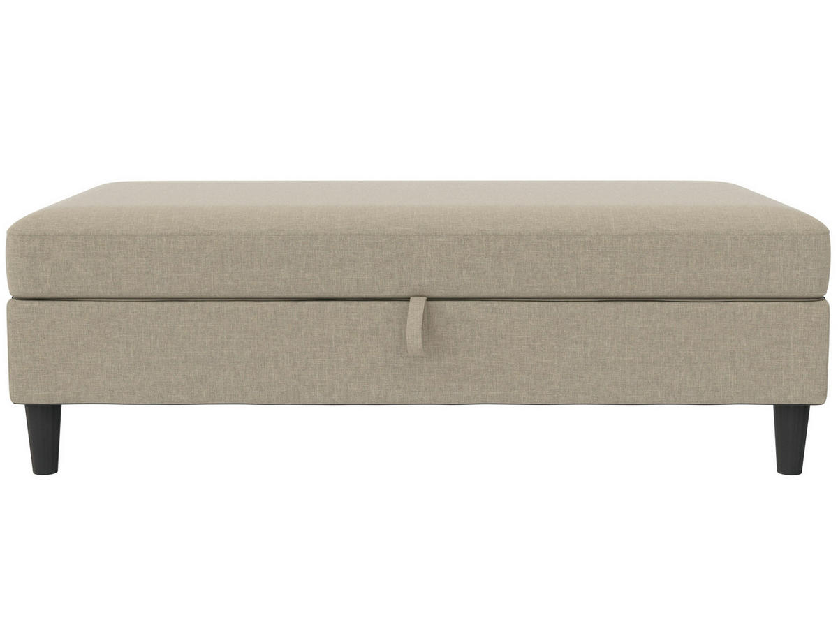 HOCKER in Textil Cappuccino  - Schwarz/Cappuccino, Basics, Kunststoff/Textil (130/43/69cm) - Livetastic