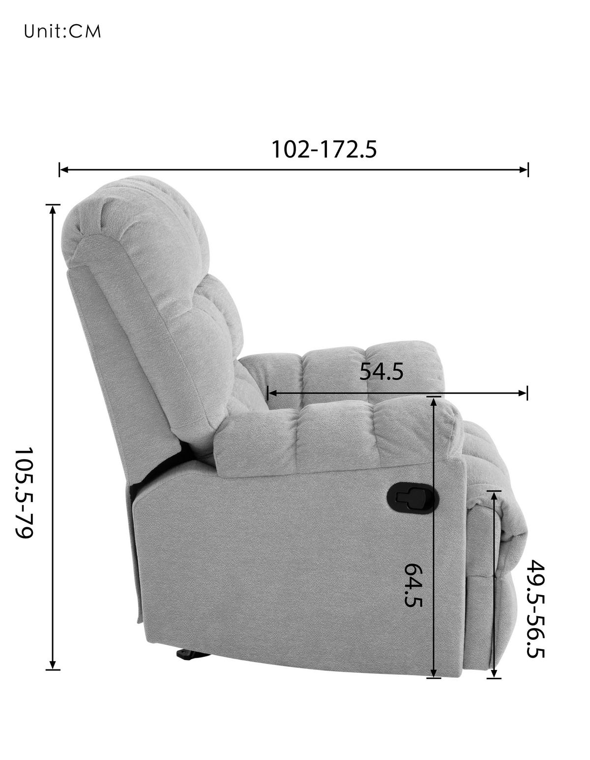RELAXSESSEL CALIX Mikrofaser    - Beige/Schwarz, Design, Textil/Metall (91/105/102-172cm) - P & B