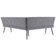 ECKBANK 170/210 cm  in Grau  - Schwarz/Grau, Design, Textil/Metall (170/210cm) - Hom`in
