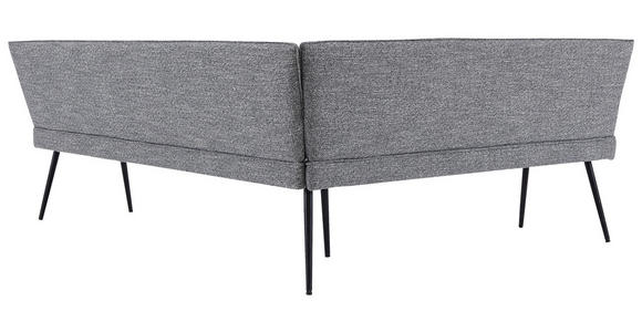 ECKBANK 170/210 cm in Grau - Schwarz/Grau, Design, Textil/Metall (170/210cm) - Hom`in