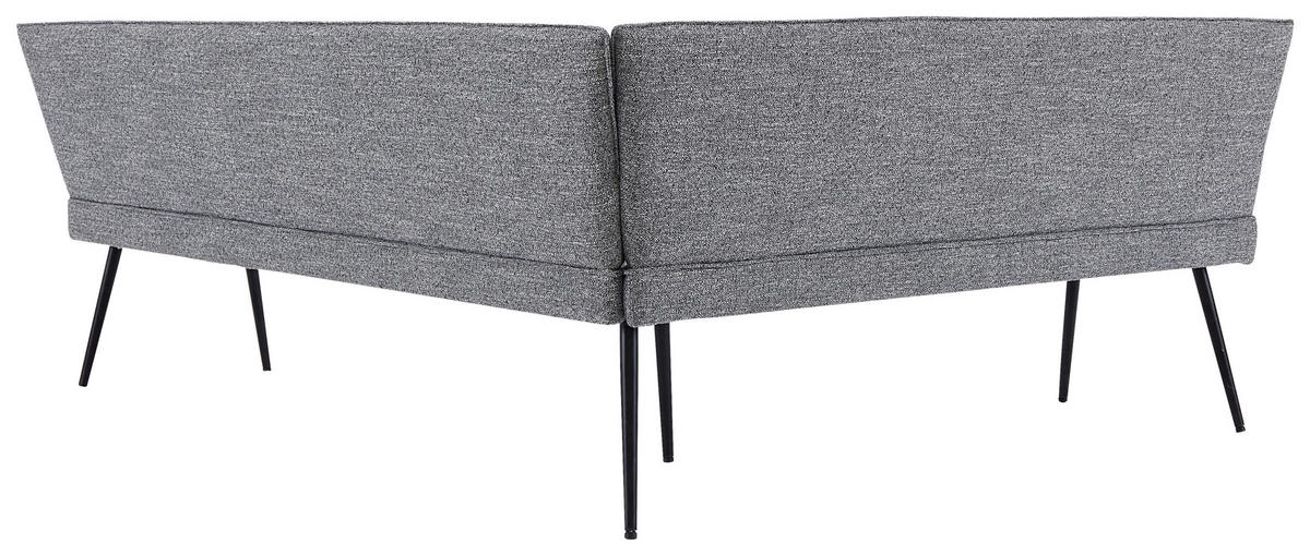 ECKBANK 170/210 cm  in Grau  - Schwarz/Grau, Design, Textil/Metall (170/210cm) - Hom`in