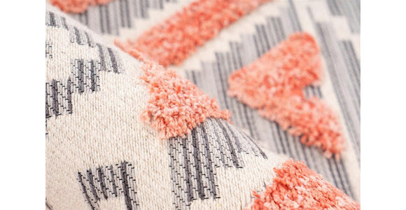 FLACHWEBETEPPICH 200/290 cm Grau, Koralle  - Koralle/Grau, Design, Textil (200/290cm) - Novel